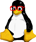 Tux con gafas